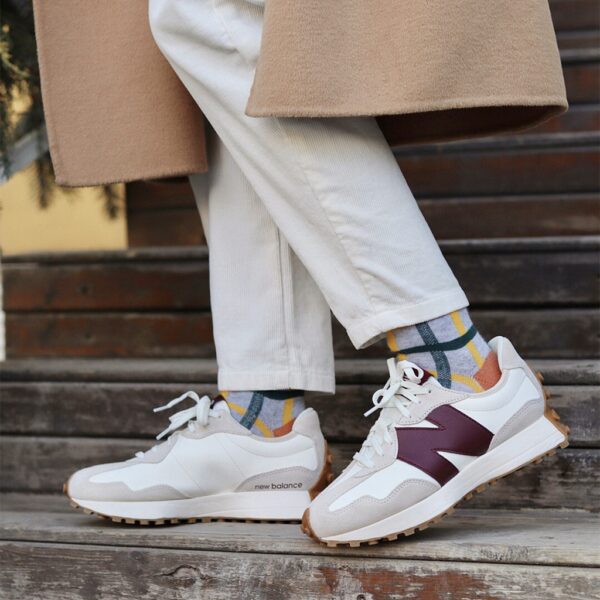 Giày New Balance Wmns 327 'White Dark Red' WS327KA - Ảnh 3