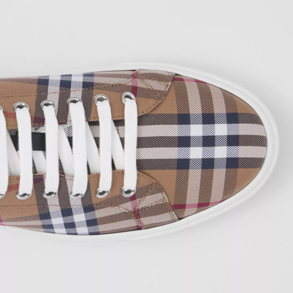Giày Burberry Check Cotton Leather 'Birch Brown' 80481561 - Ảnh 5
