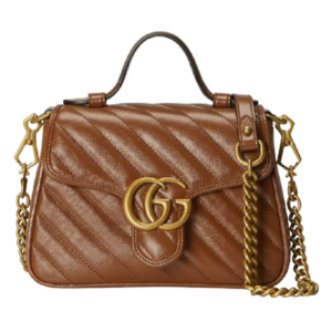 Túi Gucci GG Marmont Mini Top Handle Brown Leather ‎583571-0OLFT-2535