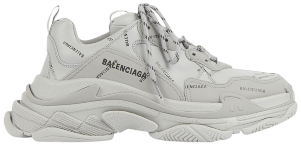 Giày Balenciaga Triple S Sneaker Allover Logo Grey 536737 W2FA1 1210