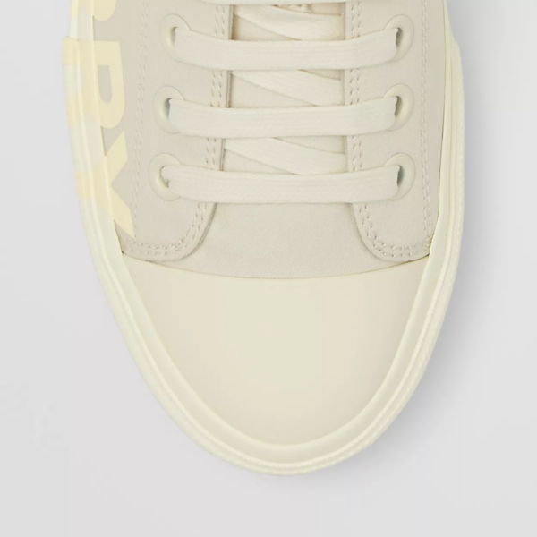Giày Burberry Logo Print Cotton Garbadine 'Vanilla' 80450771 - Ảnh 4