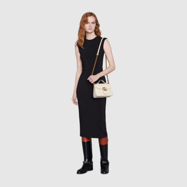 Túi Gucci GG Marmont Mini Top Handle White Leather ‎547260-DTDIT-9022 - Ảnh 2