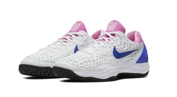Giày Tennis Nike Zoom Cage 3 Hard Court 'White Blue Pink' 918193-107 - Ảnh 5