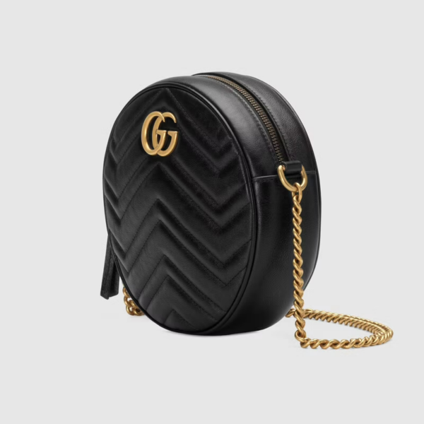 Túi Gucci  Marmont Mini Round Shoulder Bag 550154-0OLET-1000 - Ảnh 3