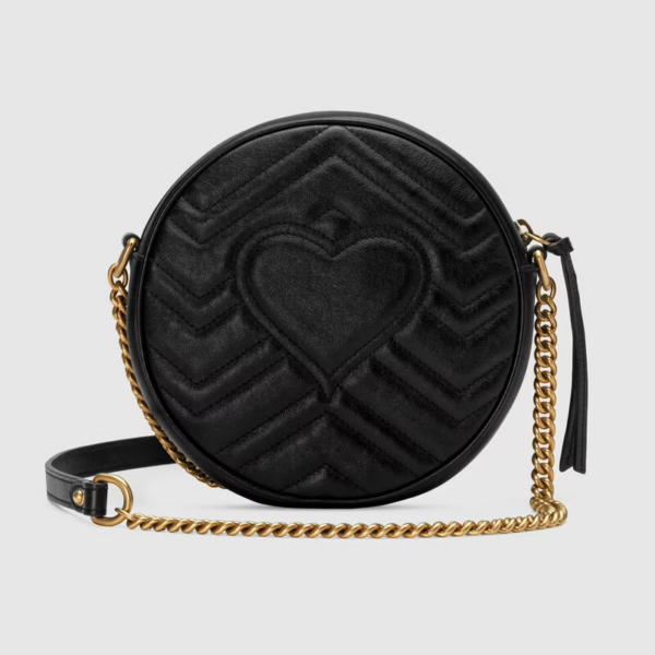 Túi Gucci  Marmont Mini Round Shoulder Bag 550154-0OLET-1000 - Ảnh 2