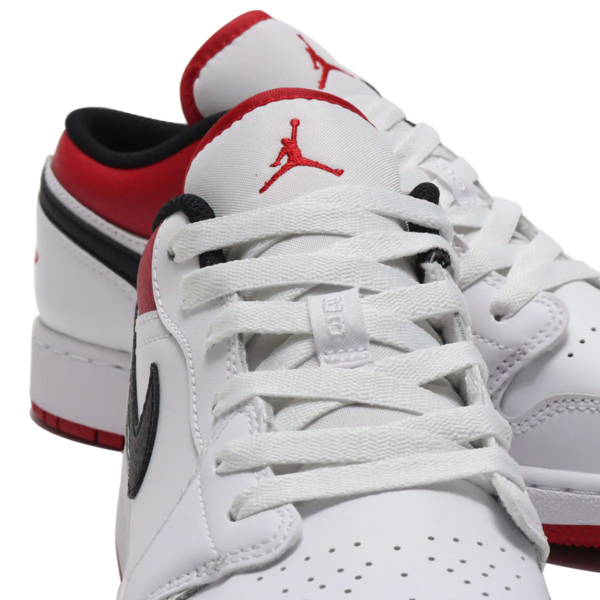 Giày Nike Air Jordan 1 Low GS 'White Gym Red' 553560-118 - Ảnh 7