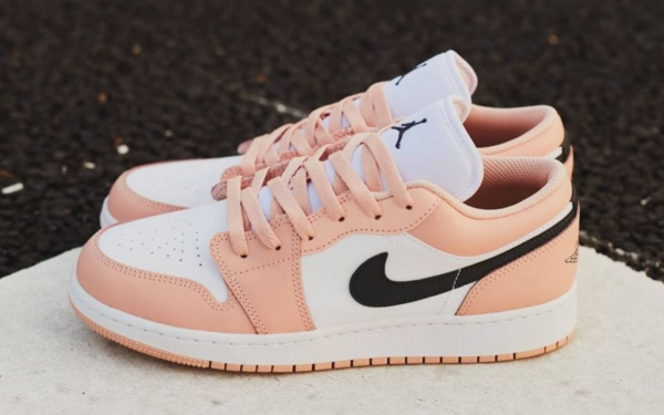 Giày Nike Air Jordan 1 Low GS 'Light Arctic Pink' 553560-800 - Ảnh 8
