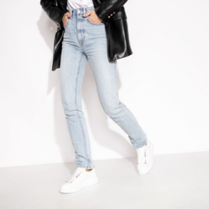 Alternative view of Giày Alexander McQueen Wmns Oversized Sneaker 'White Rainbow' 553770-WHZ4S-9466