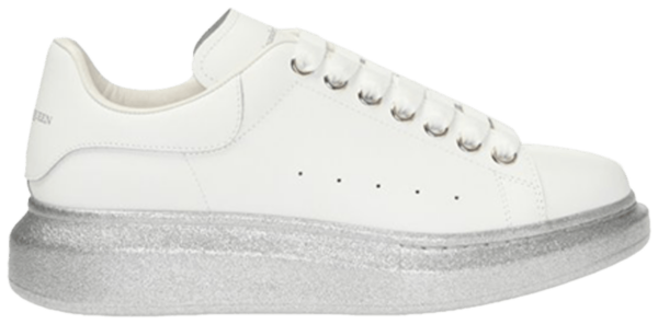 Giày Alexander McQueen Wmns Oversized Sneaker 'White Silver' 553770-WHWKV-9071
