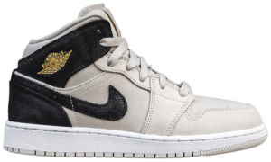 Giày Nike Air Jordan 1 Retro Mid GS 'Light Bone' 554725-023