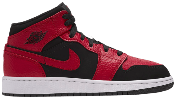 Giày Nike Air Jordan 1 Mid GS 'Black Gym Red' 554725-054