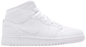 Giày Nike Air Jordan 1 Mid BG 'Triple White' 554725-129