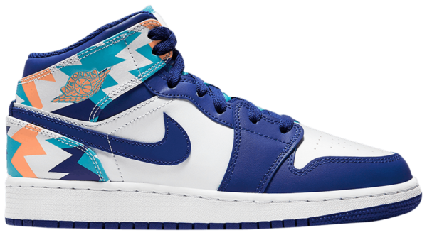 Giày Nike Air Jordan 1 Mid GS 'Geometric Pint' 555112-105