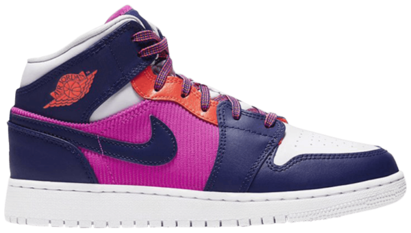 Giày Nike Air Jordan 1 Mid GS 'Fire Pink' 555112-602