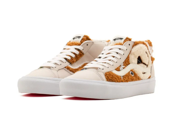 Giày Vans Vault Mid Zoo Skool Brown Beige White VN0A7Q4S91R - Ảnh 2