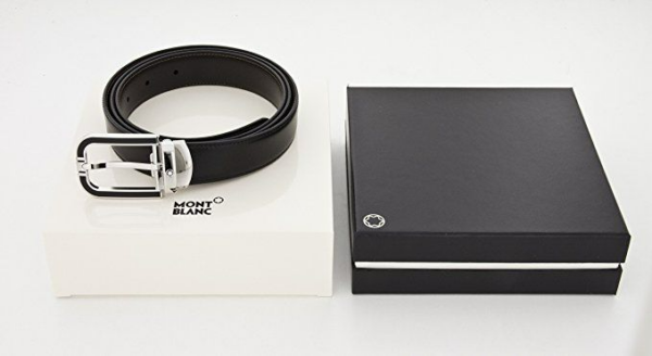 Thắt Lưng MontBlanc Classic Line Horseshoe Shaped Mens Leather Belt 109740 - Ảnh 5