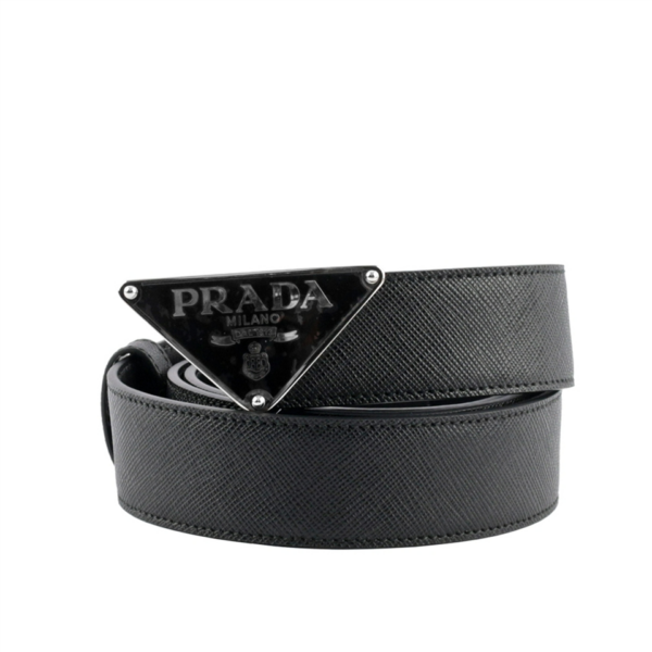 Thắt Lưng Prada Saffiano Triangle 'Black' 2CM217-053-F0002 - Ảnh 5