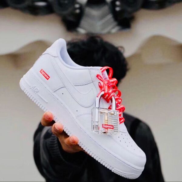 Giày Nike Air Force 1 Low Supreme "White" CU9225-100 - Ảnh 5