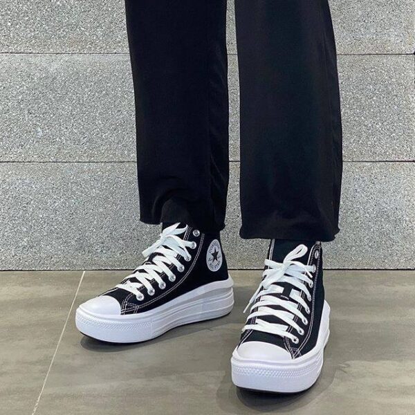 Giày Converse Wmns Chuck Taylor All Star High Move 'Black White' 568497C - Ảnh 3
