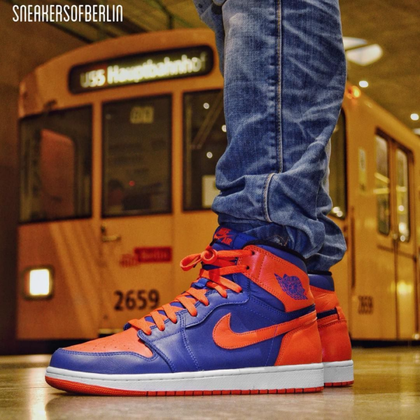 Giày Nike Air Jordan 1 High OG GS 'Knicks' 575441-417 - Ảnh 2