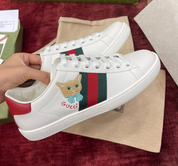 Giày Gucci Wmns Ace 'Cat Embroidery' 664142-1XG60-9065 - Ảnh 4