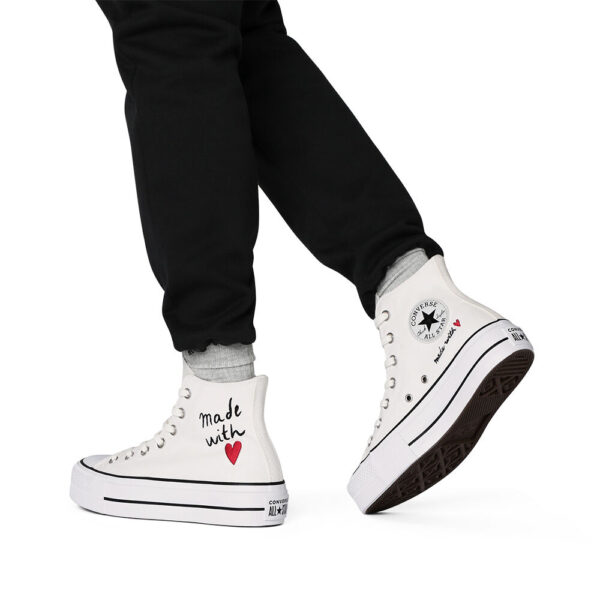 Giày Converse Chuck Taylor All Star High 'Made with Love White' 171159F - Ảnh 2