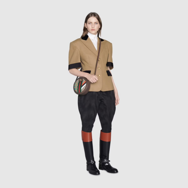 Túi Gucci Round Shoulder With Double G Brown Leather 574978-UQHNE-9885 - Ảnh 5