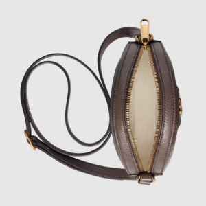 Alternative view of Túi Gucci Round Shoulder With Double G Brown Leather 574978-UQHNE-9885