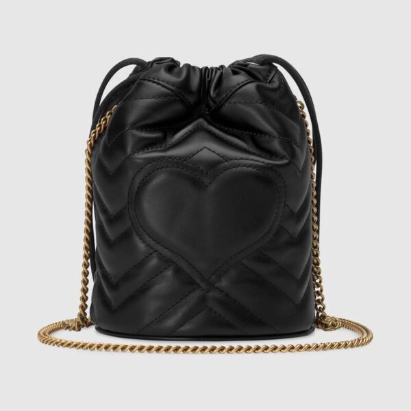 Túi Gucci Leather GG Marmont Mini Bucket Bag 575163-DTDRT-1000 - Ảnh 2