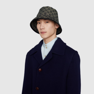 Mu Gucci GG Denim Bucket 'Black Ivory' 576371-3HAF8-1060