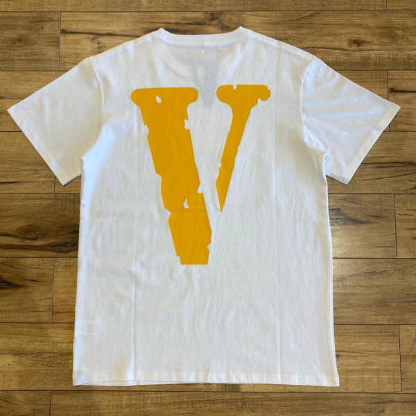 Áo Vlone Friends Logo Tee White Yellow - Ảnh 3