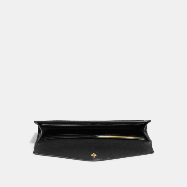Ví Coach Soft Wallet Black Light Gold - Ảnh 3