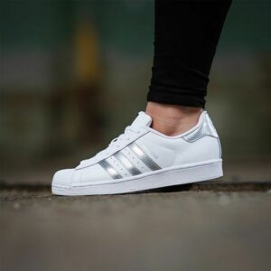 Alternative view of Giày Adidas Superstar 'White Silver Metallic' AQ3091