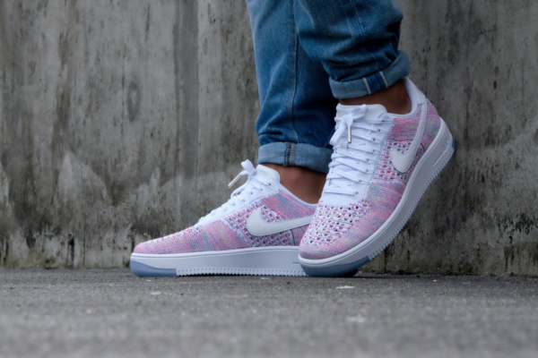 Giày Nike Wmns Air Force 1 Flyknit Low 'White Radiant Emerald' 820256-102 - Ảnh 5