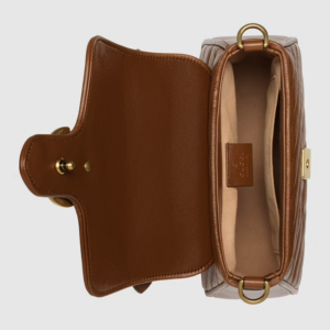 Alternative view of Túi Gucci GG Marmont Mini Top Handle Brown Leather ‎583571-0OLFT-2535