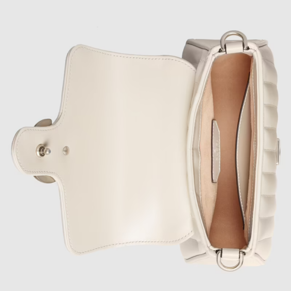 Túi Gucci GG Marmont Mini Top Handle White Leather ‎583571-UM8AN-9022 - Ảnh 2