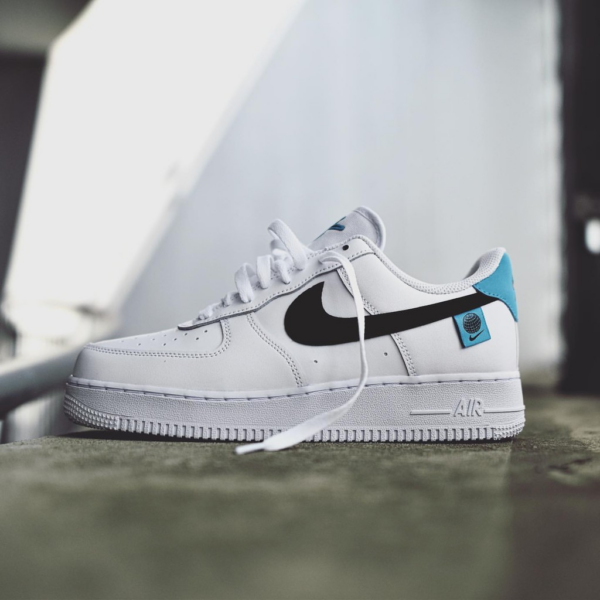 Giày Nike Air Force 1 '07 Low GS 'Worldwide Pack Blue Fury' CN8533-100 - Ảnh 3