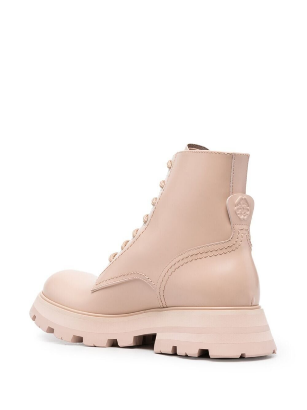 Giày Alexander McQueen Wmns Beige Leather Ankle Boots 657569-WHZ80-6832 - Ảnh 3