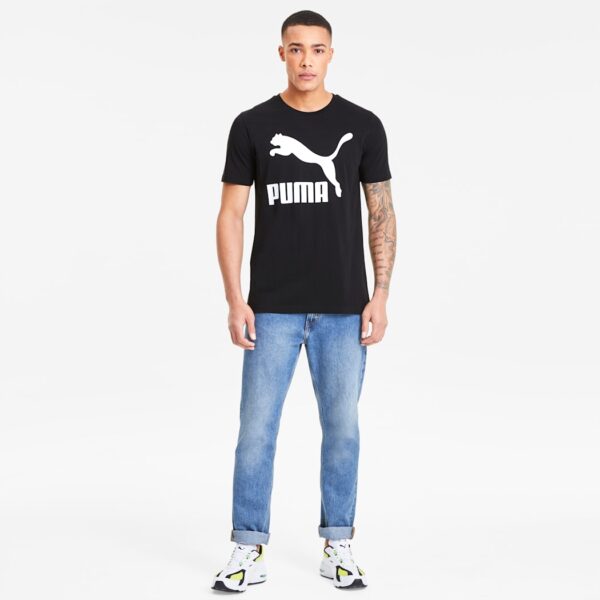 PUMA MENS CLASSIC LOGO T-SHIRT BLACK 595132-01 - Ảnh 3