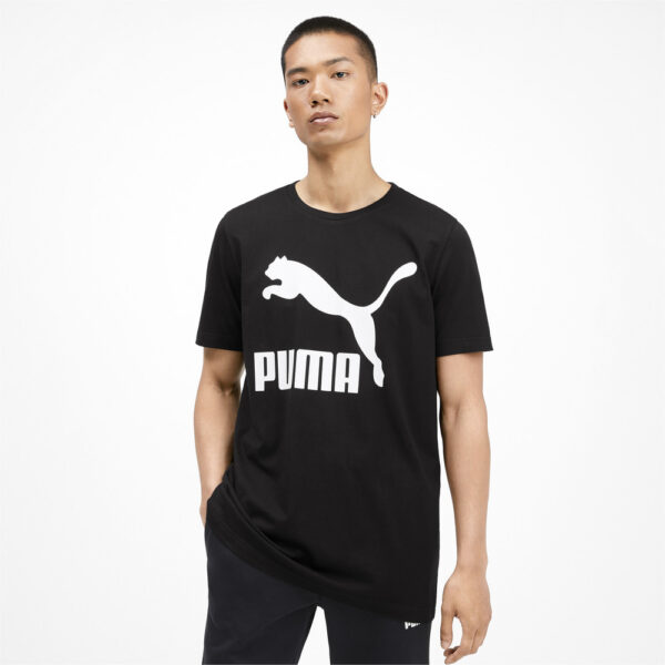 PUMA MENS CLASSIC LOGO T-SHIRT BLACK 595132-01 - Ảnh 2