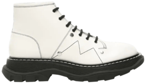 Giày Alexander McQueen Tread Slick Boot 'Ivory Black' 595469-WHZ81-9089