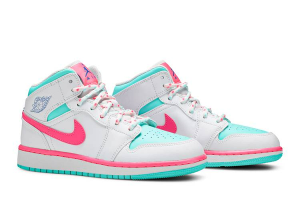Giày Nike Air Jordan 1 Mid GS 'Digital Pink' 555112-102 - Ảnh 6