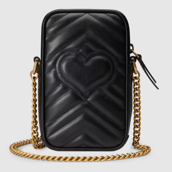 Túi Gucci GG Marmont Mini Black Leather ‎598597-DTDCT-1000 - Ảnh 3