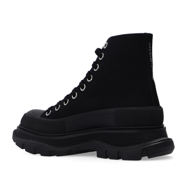 Giày Alexander McQueen Tread Slick Low Lace Up Boots Black 611706-W4MV2-1000 - Ảnh 5