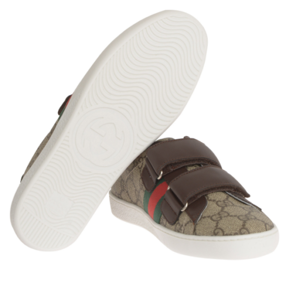 Giày Gucci GG Supreme Velcro Ace Kids Sneakers 463091-9C220-9797 - Ảnh 4