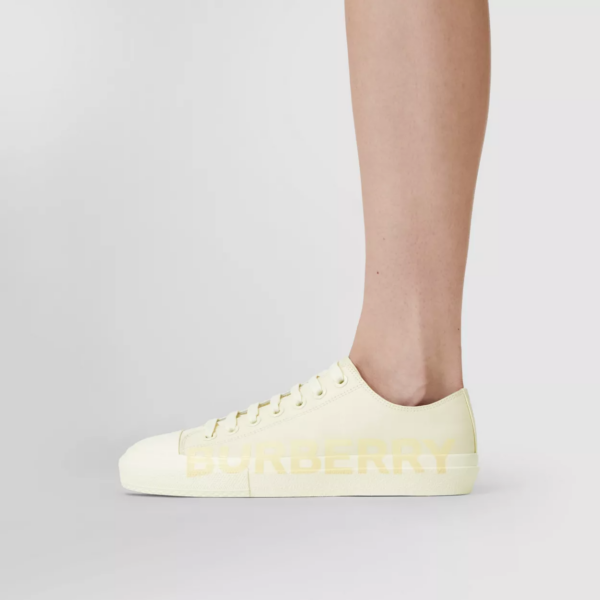Giày Burberry Logo Print Cotton Garbadine 'Vanilla' 80450771 - Ảnh 3