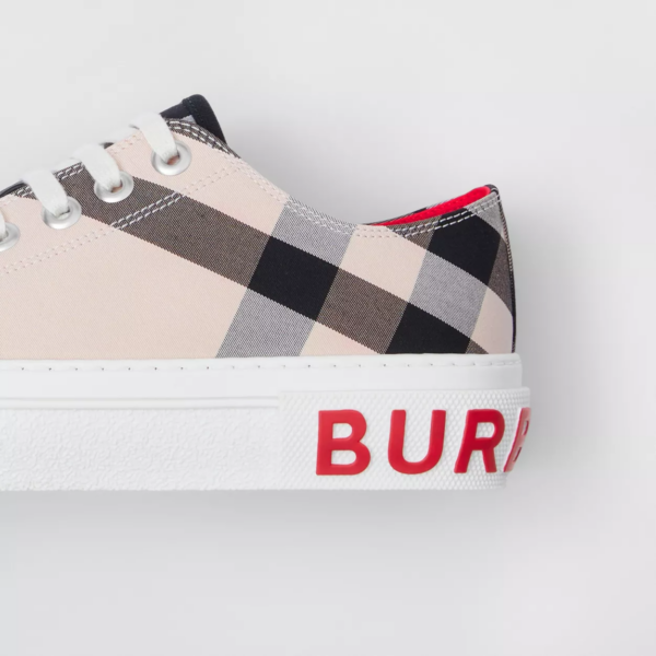 Giày Burberry Check Cotton Sneakers 'Buttermilk' 80525651 - Ảnh 2