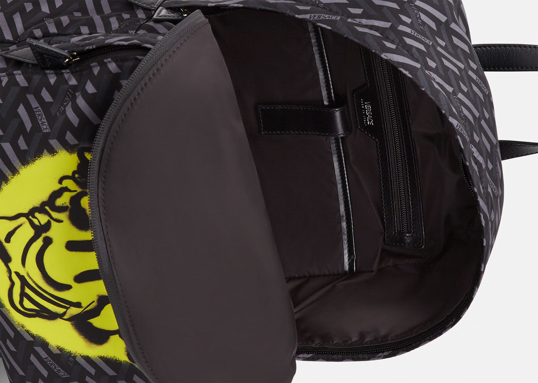 Balo Versace Medusa Tag Black Yellow DFZ8504-1A02639-5B26P - Ảnh 5