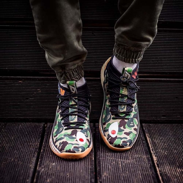 Giày Adidas A Bathing Ape x Dame 4 'Green Camo' AP9974 - Ảnh 2