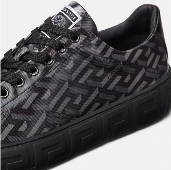 Giày Versace Greca La Greca Print Trainers 'Black Grey' DSU8404-1A01726-5B05B - Ảnh 2
